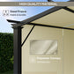 11' x 11' Retractable Pergola Canopy for Patio, Backyard, Beige