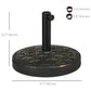 40lbs. Concrete Umbrella Base with Rattan Effect, Heavy Duty Parasol Stand for Outdoor Patio Umbrella, Bronze
