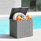 30 Gallon Resin Deck Box, Lockable Outdoor Storage Box, Splash-Resistant & UV Resistant Patio Storage Container