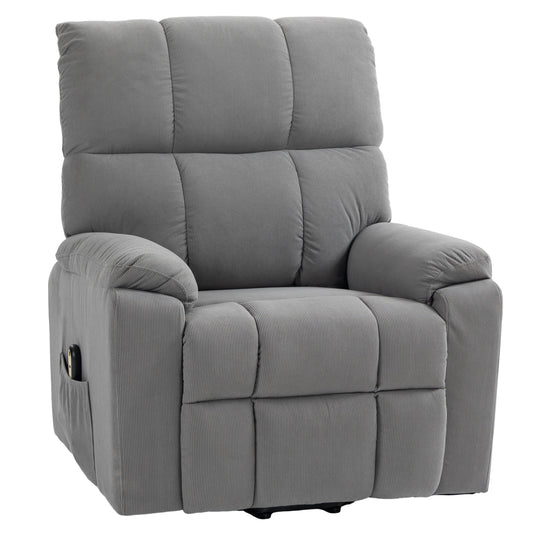 Microfiber Power Lift Recliner with Remote - Grey