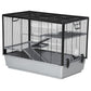 3-tier Hamster Cage, Guinea Pig Cage with Accessories Food Dish Water Bottle, Ramps, 31.5"x19"x 23", Grey