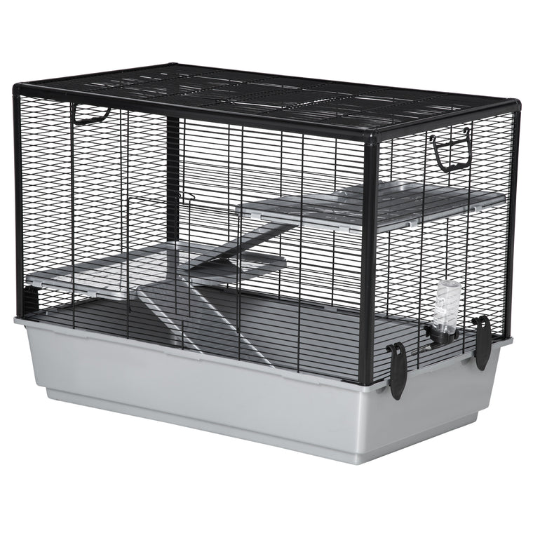 31.5" x 19" x 23" Grey 3-Tier Hamster & Guinea Pig Cage