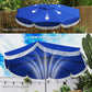 9FT Patio Umbrella Parasol, UPF 30+ Outdoor Market Umbrella with Crank, 8 Ribs, Push Button Tilt, Blue