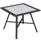 Small Outdoor Side Table, Patio Side Table with SPC Tabletop for Garden, Patio, Lawn, Grey