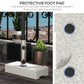 55 lbs Half Granite Parasol Base, Outdoor Umbrella Stand Weight for 1.3", 1.5", 1.9" Umbrella Poles, Grey