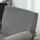 Corduroy Accent Chair Armchair with Wide Seat and Soft Padded Armrests for Reading, Bedroom, Dark Grey