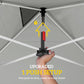 9.6 x 9.6 ft Pop Up Canopy Tent with Pockets, UPF 50+ 1-Button Push Outdoor Instant Canopy with Sandbags, Wheeled Bag