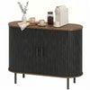Sideboard Buffet Cabinet with Curved Tambour Doors