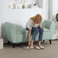 Upholstered Storage Bench with Arms, Modern Ottoman Bench for Bedroom, Entryway, and Living Room, Green