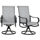 Patio Dining Chairs Set of 2, 360° Swivel Rocking Outdoor Chairs with Armrests, Breathable Mesh, Navy Blue