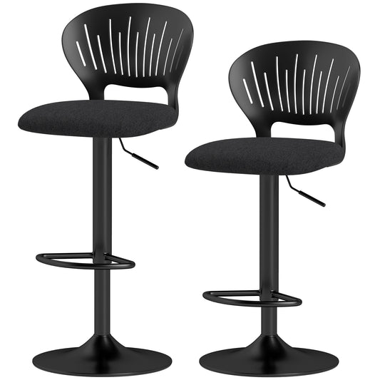 Swivel Counter Height Bar Stools Set of 2 - Black