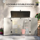 185 Gallon Storage Cabinet with Openable Top and Lockable Doors