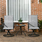 Patio Dining Chairs Set of 2, 360° Swivel Rocking Outdoor Chairs with Armrests, Breathable Mesh, Navy Blue