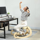 Ergonomic Kneeling Chair, Adjustable Rocking Wood Kneeling Stool, Desk Chair, Improve Posture, Grey
