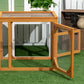55" Wooden Chicken Coop Extension Outdoor with Roosting Bars, Combinable Design, Orange
