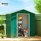 6.5x3.5ft Metal Garden Storage Shed for Outdoor Tool Storage with Double Sliding Doors and Vents, Green