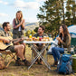 Folding Picnic Table 5-Level Height Adjustment, Portable Camping Table for Outdoor Indoor Use 30" x 20", White