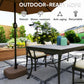 Square Patio Umbrella Base Holder, Outdoor Umbrella Stand, 17.7" L x 17.7" W x 9.8" H Brown