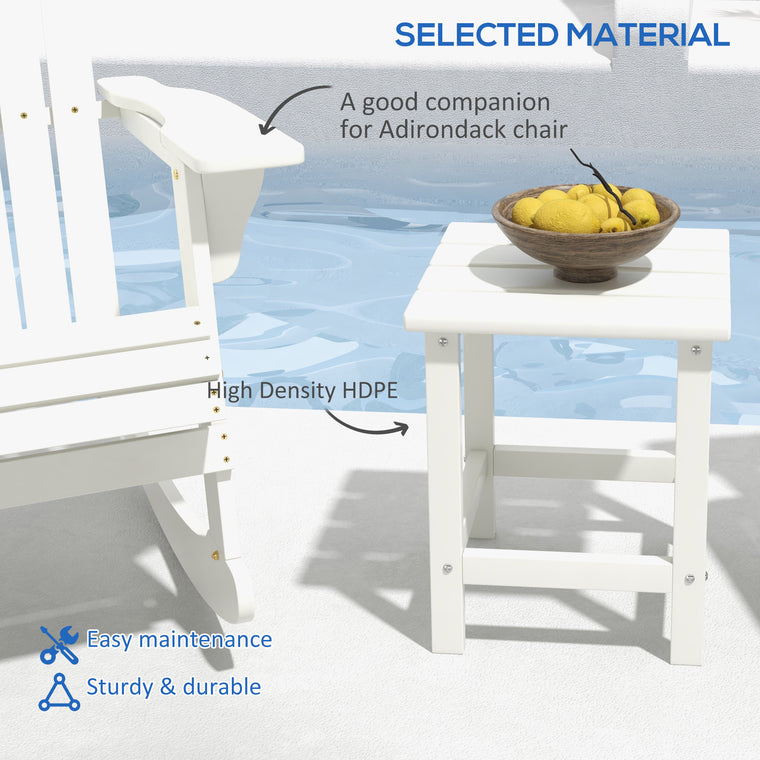 15" Square Weather-Resistant HDPE Side Table