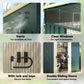 6.5' x 4' Storage Shed with Sliding Doors and Foundation Kit