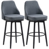 Extra Tall Swivel Bar Stools Set of 2 with Footrest