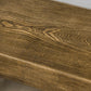 Outdoor Bench, Garden Bench with Metal Legs, Rustic Wood Effect Concrete, Indoor or Outdoor Use for Patio, Park, Porch and Lawn, Natural and Black