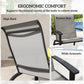 Outdoor Adirondack Chair Muskoka Chair with Aluminum Frame, Mesh Seat, High Back for Garden, Deck, Dark Grey