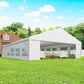 23' x 39' Party Tent, Heavy Duty Outdoor Canopy Tent Shelter with 2 Doors and 12 Windows for Parties, Events, White