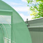 11.5' x 6.6' x 6.6' Walk-in Tunnel Greenhouse Garden Plant Seed Growing Warm House Outdoor Hot House w/ Roll Up Door, Windows, PE Cover Green