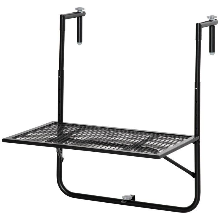 Adjustable Metal Wall-Mount Balcony Hanging Table