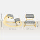 Ergonomic Kneeling Chair, Adjustable Rocking Wood Kneeling Stool, Desk Chair, Improve Posture, Grey