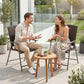 Outdoor Wicker Dining Chair Set of 2, 2 Pieces Rattan Foldable Chair with Steel Frame for Garden, Backyard, Porch, Brown