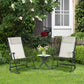 3pc Patio Rocking Chair Set, Folding Outdoor Rocking Chairs and Table Bistro Set w/ Breathable Mesh Seat & Backrest, Headrest for Park, Backyard, Garden, Grey