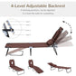 Folding Chaise Lounge Chair, Reclining Beach Tanning Chair with Face Hole, Pillow, 4-Position Adjustable Lay Flat Sun Lounger, Steel Frame for Outdoor Patio Pool, Brown