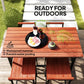 5 Piece Patio Bar Set with 47" Bar Height Table and 4 Bar Stools, for Backyard, Balcony, Porch, Pool, Lawn, Brown