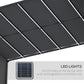 10' x 13' Outdoor Patio Pergola with Sliding Roof, LED Lights, Solar Powered for Garden, Lawn, Backyard, Dark Grey