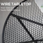 35" Round Patio Dining Table Steel Outside Table with Mesh Tabletop for Garden Backyard Poolside, Black