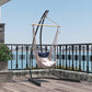 Hammock Chair Stand, Heavy Duty Steel Hanging Chair Stand for Swing Chair, Egg Chair Stand with Extra Large Base, Black