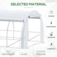 20'x10'x6.6' Tunnel Greenhouse with UV-Resistant Cover, Zippered Door and 12 Roll-up Windows, Outdoor Green House for Garden Plant, White