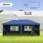 10' x 20' Outdoor Pop Up Canopy Tent Party Tent Instant Shelter W/ Carrying Bag, Blue