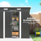 7' x 4' Metal Storage Shed, Lockable Tool Unit - Black
