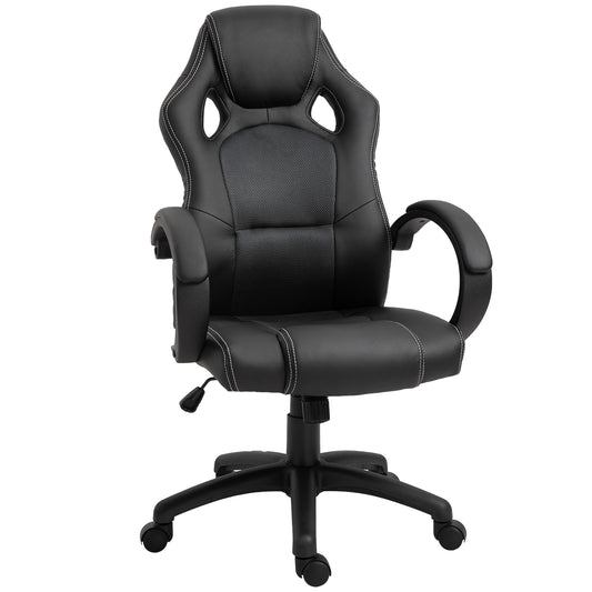 Racing Gaming Chair with Padded Headrest - Grey