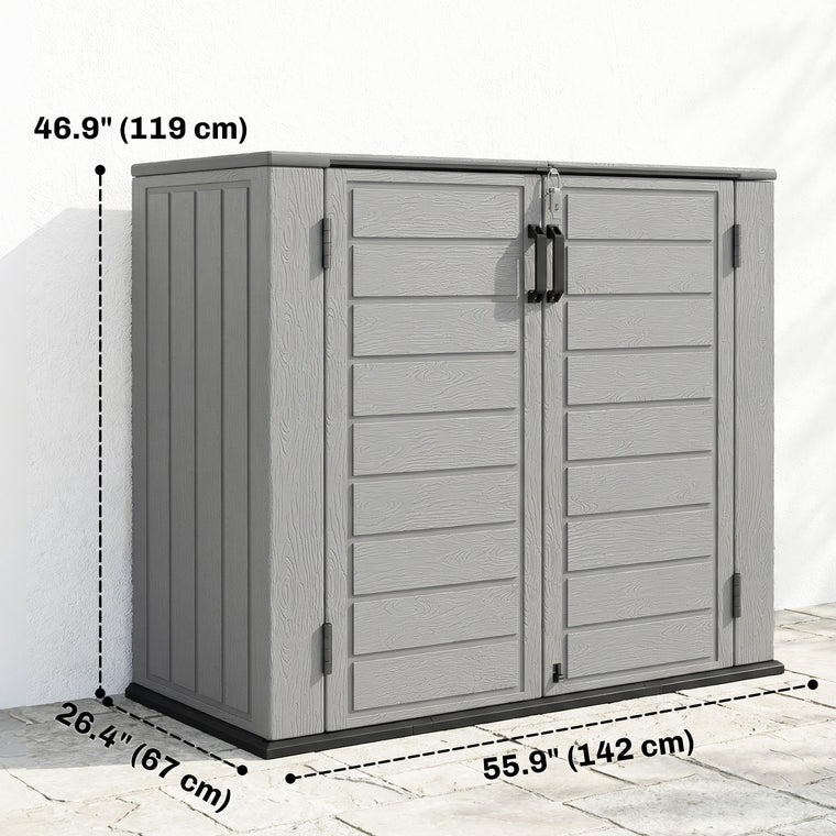 33 Cu.Ft Plastic Storage Cabinet with Flip-Top Lid