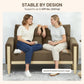 53" Loveseat Sofa, Small 2 Seater Couch with Solid Wood Legs, Modern Velvet Sofa for Living Room, Small Spaces,Brown