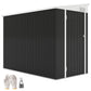 Outdoor Storage Shed Lean to Shed Outdoor Metal Tool Shed with Lockable Door and Air Vents, Dark Grey