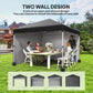 10' x 10' Pop Up Canopy with Sidewalls, Roller Bag, Height Adjustable Instant Tent for Outdoor, Garden, Patio, Black