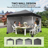 10' x 10' Black Pop-Up Canopy with Sidewalls & Roller Bag