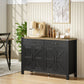 Sideboard Buffet Cabinet, Farmhouse Kitchen Storage Cabinet w/ 2 Drawers and Shelves for Living Room, Entryway