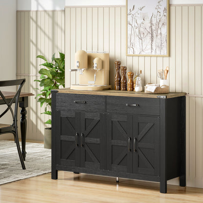 Farmhouse Sideboard Buffet Cabinet with 2 Drawers