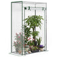 40"L x 20"W x 59"H Walk-in Garden Greenhouse with Steel Frame Outdoor Hot House Tomato Plant Warm House w/ Roll up Door, Plastic Cover, Clear